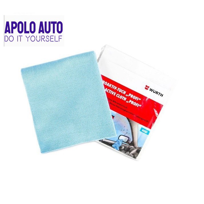 KHĂN LAU XE Ô TÔ CHUYÊN DỤNG WURTH MICROFIBER TOWEL 400G XANH LÁ, XANH DA TRỜI 40X40CM