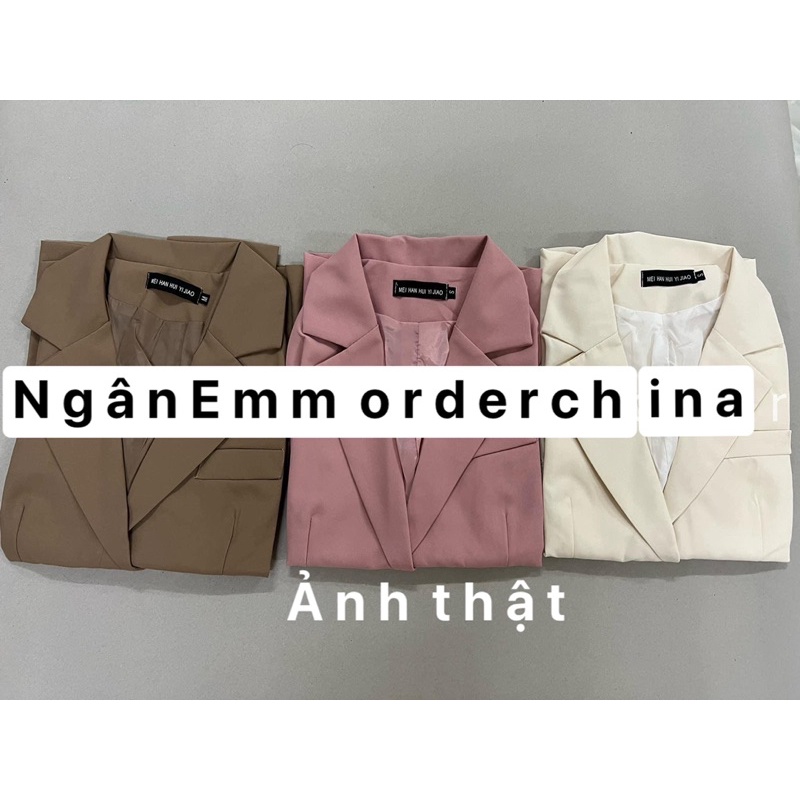 Áo BLazer  + chân váy chữ A Sét có bán rời ,Hàng quảng châu Ulzzang 4Màu cơ bản Be ,Nâu ,đen, hồng.