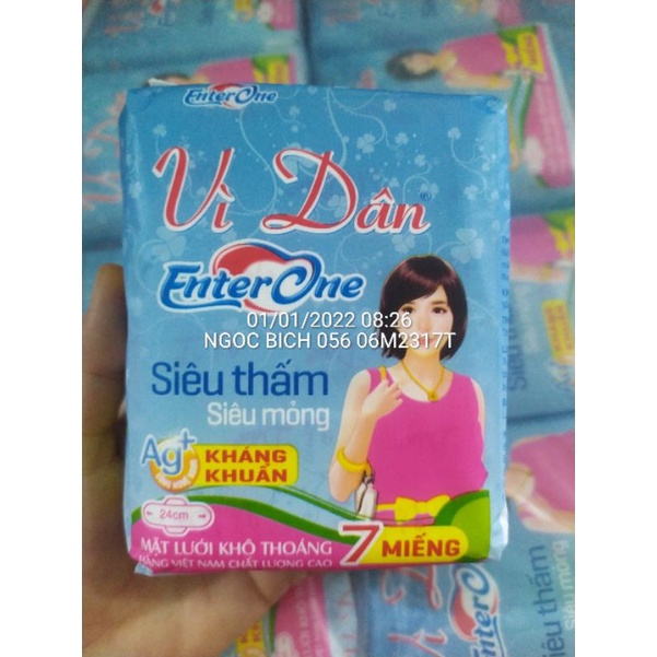 🌷4 GÓI BĂNG VỆ SINH VÌ DÂN SIÊU MỎNG GÓI 7 MIẾNG