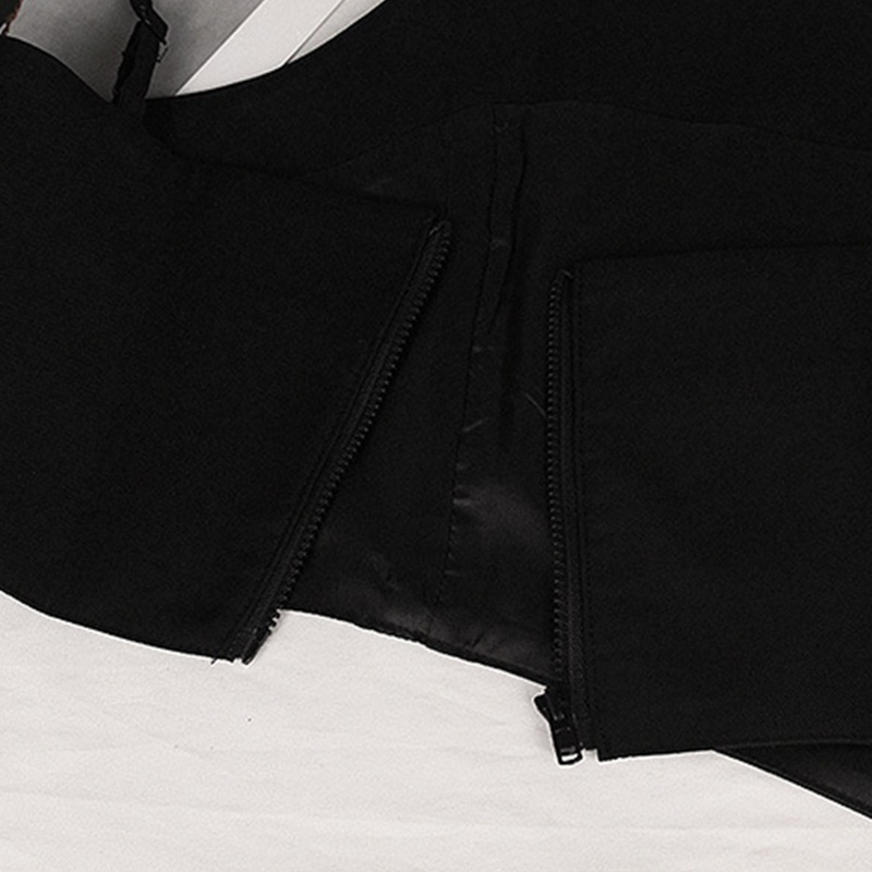 Áo Thun Corset Thiết Kế Không Đồng Đều Phong Cách Punk Cá Tính Cho Nữ