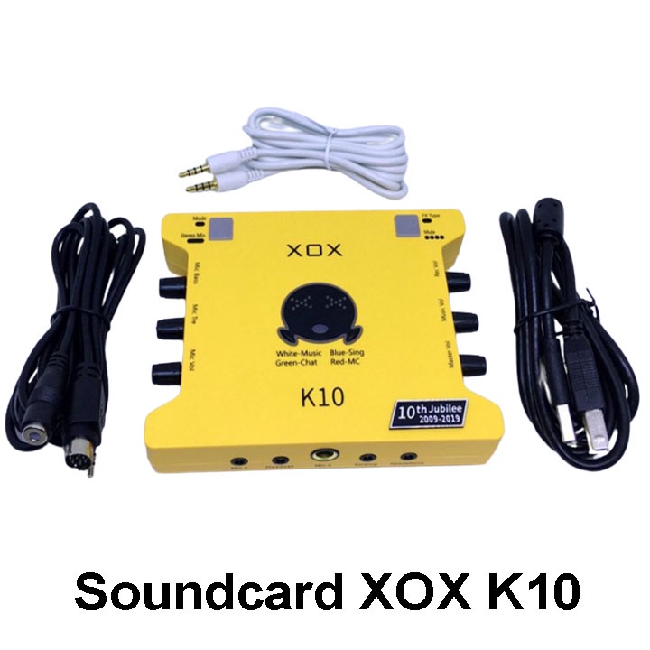 Bộ Thu Âm Livestream Soundcard XOX K10 2022 &amp; Mic TAKSTAR PC K200