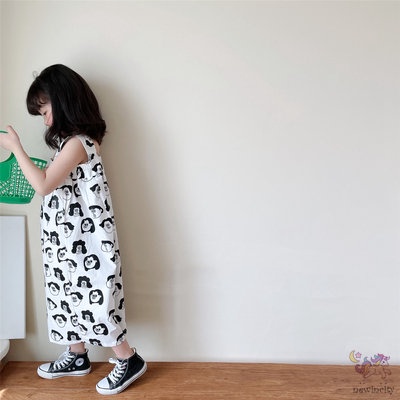 Áo liền quần Quần Ống Rộng In Họa Tiết Hoạt Hình Thân Thiện Với Da Thời Trang Mùa Hè Hàn Quốc Cho