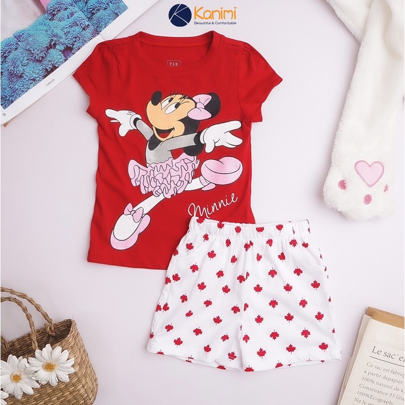 Đồ bộ ngắn tay GAP bé gái 1-5T nhí