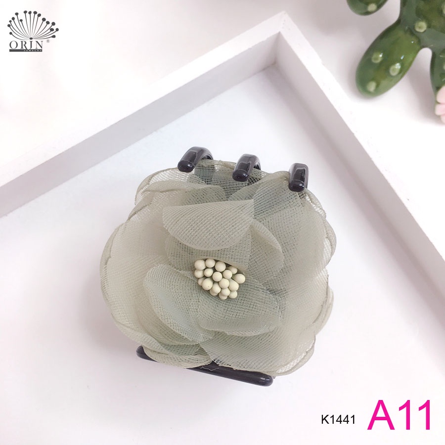 Kẹp tóc càng cua 5 răng đen, kẹp hoa thời trang cao cấp Orin K1441