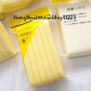Mút rửa mặt bọt biển hivey gói 12 miếng