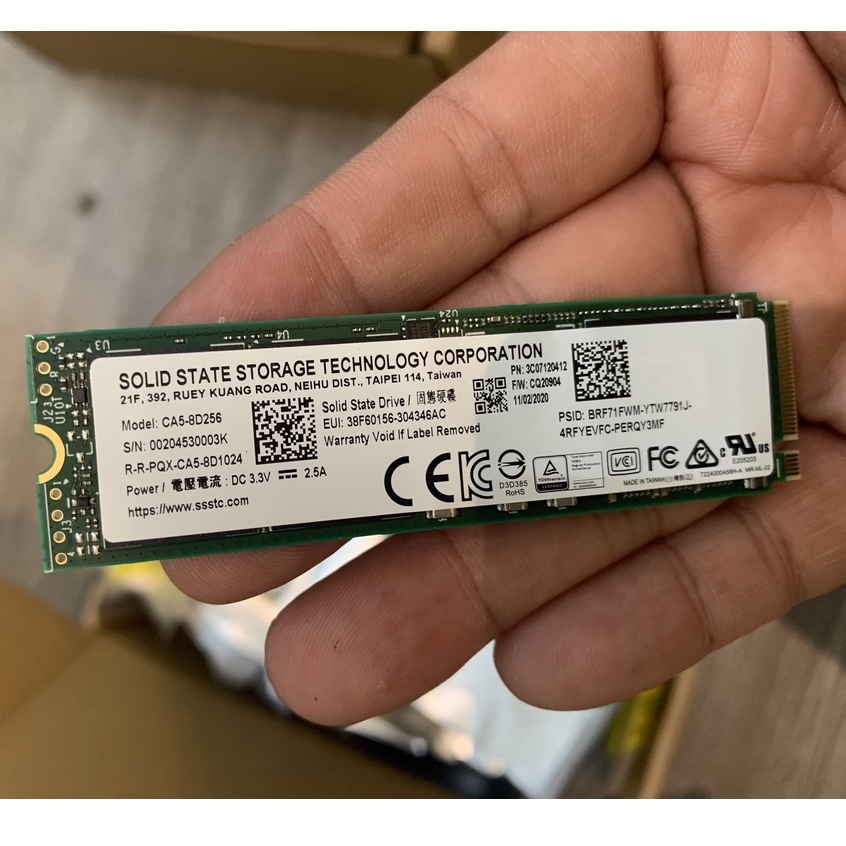 Ổ Cứng SSD 256GB LiteOn CA5 NVMe M.2 PCIe Gen3 x4 2280 (CA5-8D256 / CA5-8D512)