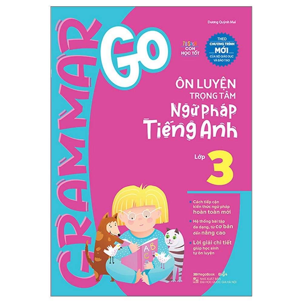 Sách Megabooks - Combo: Grammar Go – Ôn luyện trọng tâm ngữ pháp Tiếng Anh Tiểu học (3 cuốn)