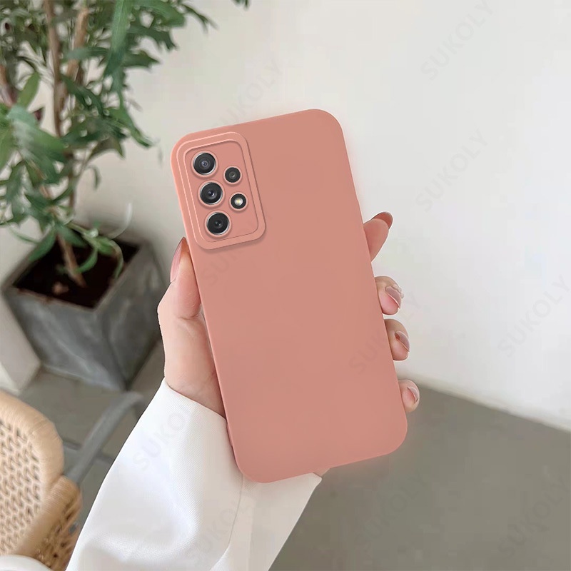 Ốp điện thoại viền vuông màu trơn chống sốc cho Samsung Galaxy ss A11 A31 A51 A71 A10s A20s 4G 5G
