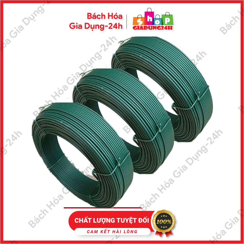 1kg dây kẽm bọc nhựa dùng uốn cây cảnh và làm dây phơi 2mm,4mm màu xanh màu màu trắng giao ngẫu nhiên-Giadung24h