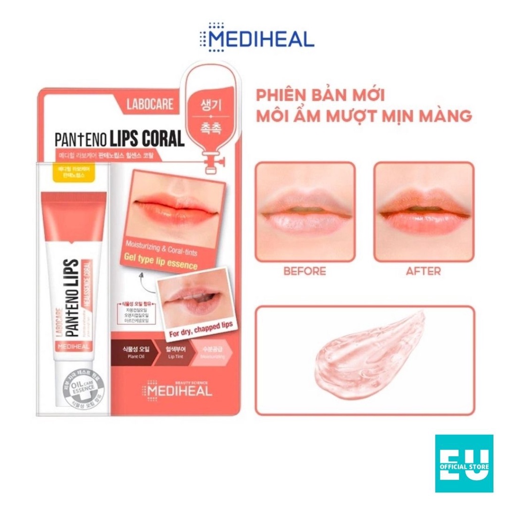 Son Dưỡng Môi Dưỡng Ẩm, Giảm Thâm Hiệu Quả Mediheal Labocare Pantenolips 10ml
