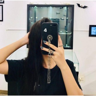 Ốp chrome heart da đen cao cấp iphone 💎