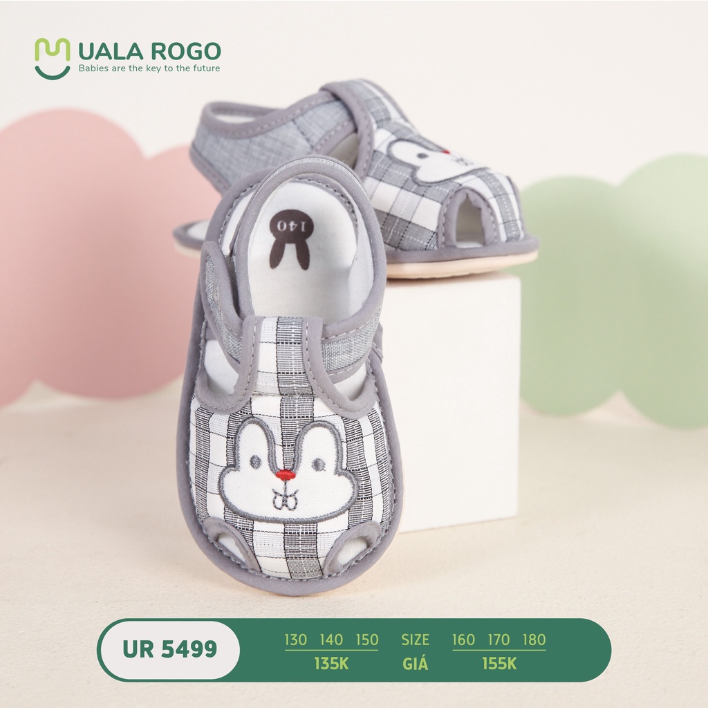 UALA ROGO-Giày tập đi con thỏ 2 răng chuẩn y khoa đế cao su non chống trơn trượt bé trai bé gái siêu mềm nhẹ