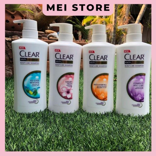 Dầu Gội Clear Men/ Bạc Hà &amp; Hoa Anh Đào Thái Lan Mẫu Mới 410 ml