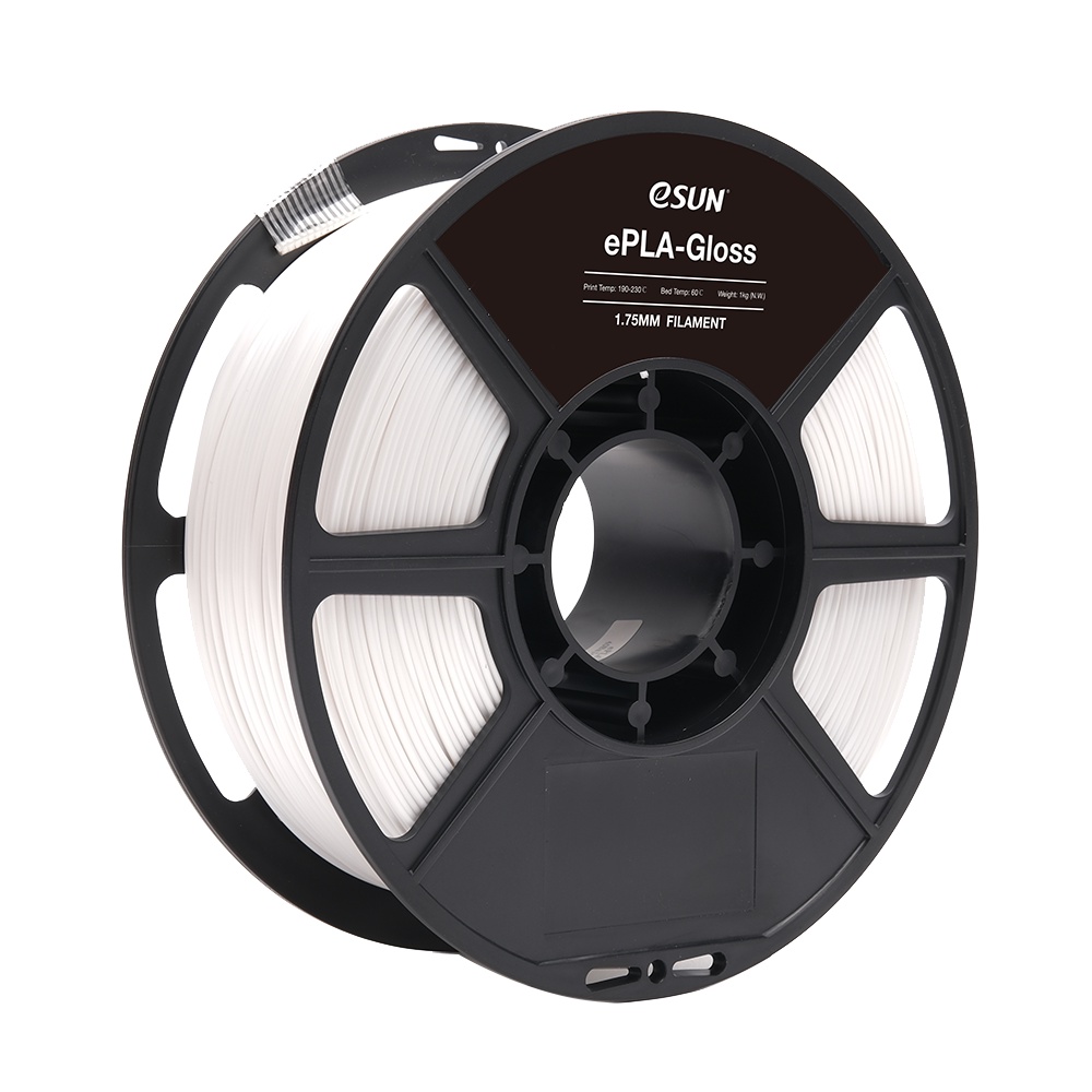 TRẮNG eSUN ePLA-Gloss 1.75mm 1 Kg. ePLA Gloss 3d Máy in Dây tóc Vật liệu in sợi nhựa