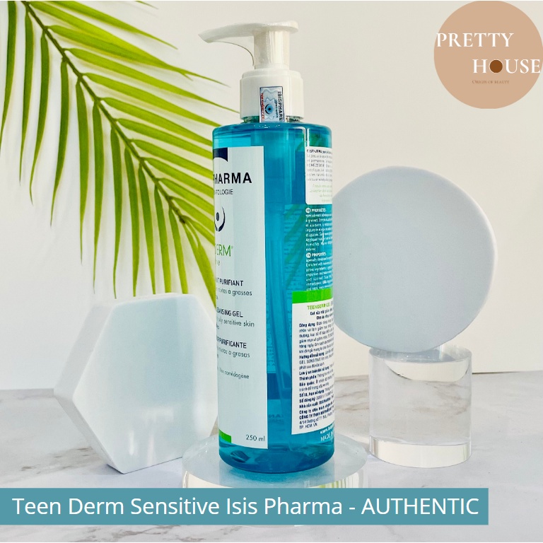 Gel/Sữa Rửa Mặt Giảm Nhờn Ngừa Mụn Isis Pharma Teen Derm Gel Sensitive