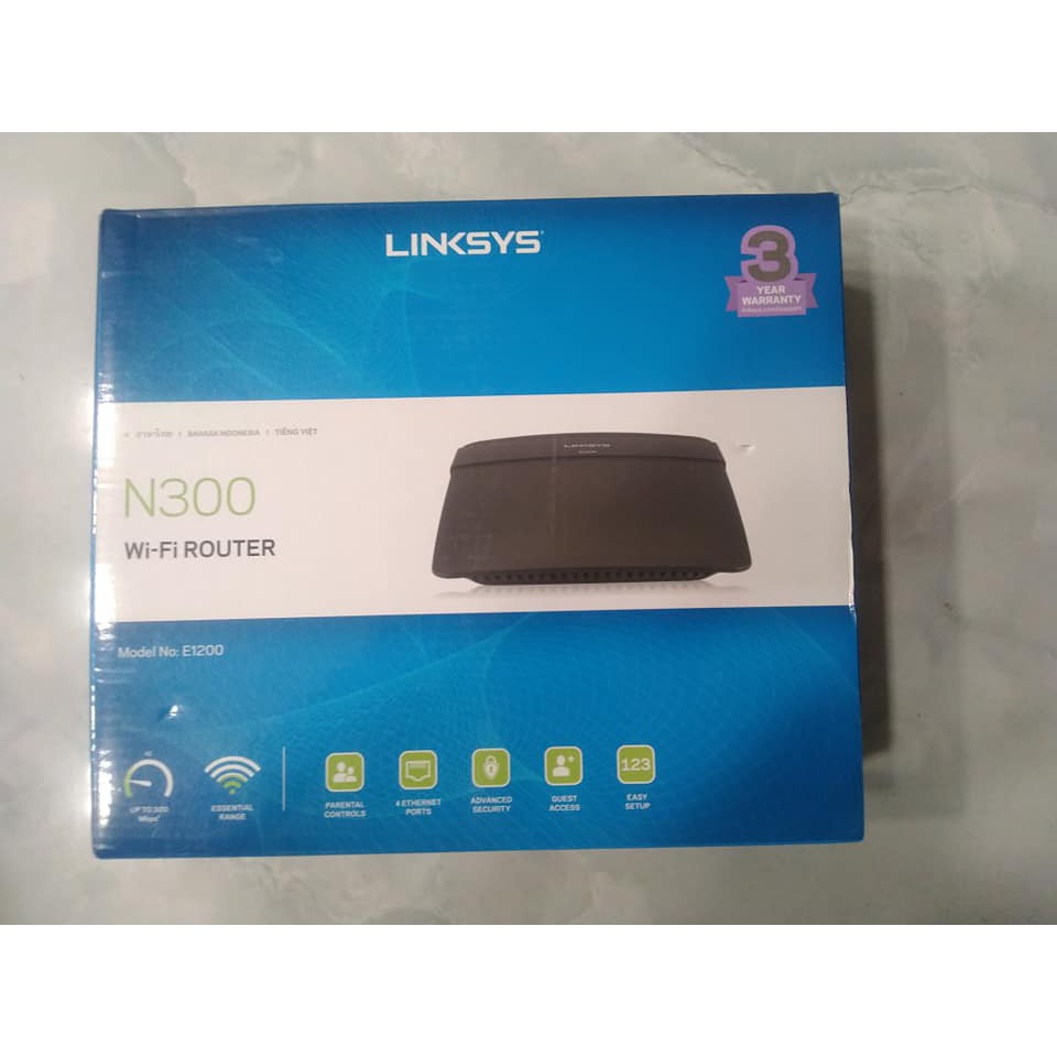 Linksys E1200 N300 WiFi Router hàng chính hãng giá khuyến mãi.