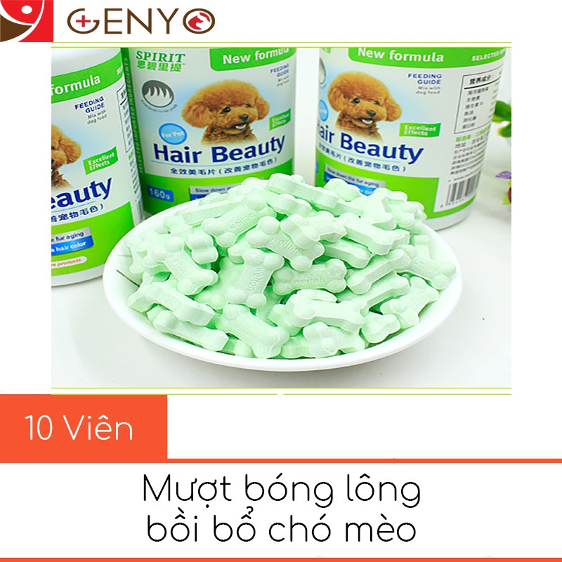10 Viên ăn mượt lông dưỡng da bồi bổ chó mèo - Hair Beauty