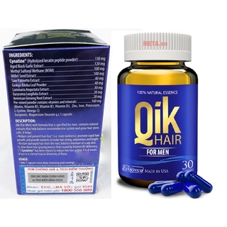 QIK (FOR MEN) 30V-GIẢM RỤNG,MỌC TÓC
