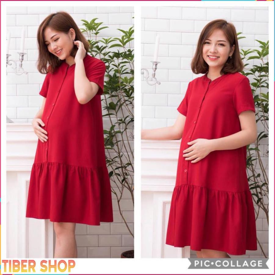 Đầm bầu đuôi cá cổ tàu váy sau sinh cho con ti HD01