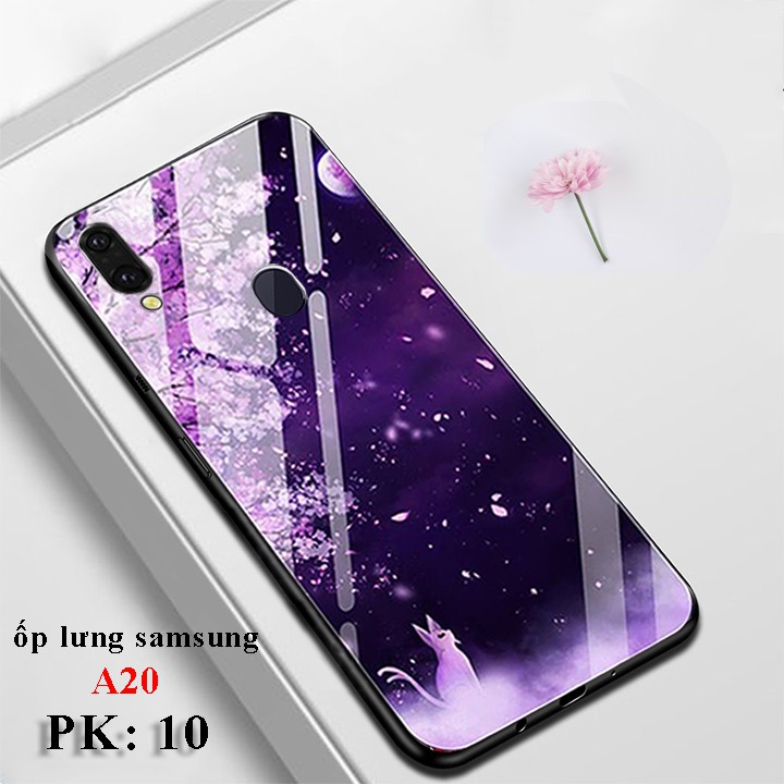 Ốp lưng A30,  FREE SHIP ốp lưng Samsung A30 in hình 3D mặt kính 9H bền đẹp Aha case