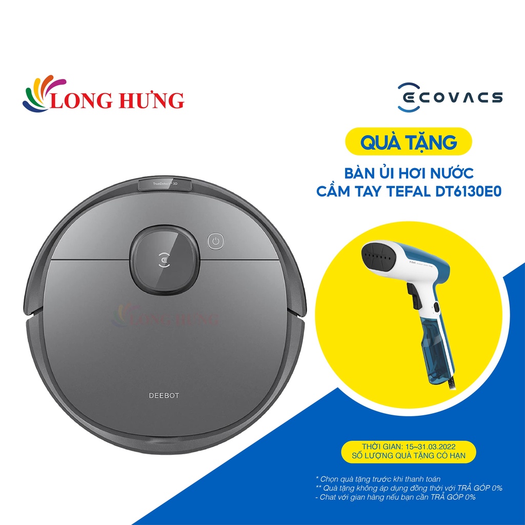 Robot hút bụi Ecovacs Deebot Ozmo T8 - Hàng chính hãng