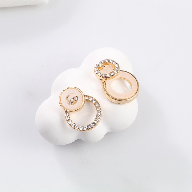 Bông Tai Mạ Bạc 925 Kiểu Hình Học Xinh Xắn Thời Trang