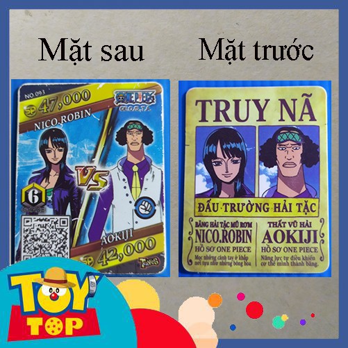 Thẻ bài Toonies One Piece truy nã phiên bản song đấu - đấu trường hải tặc thẻ 2nd có trầy