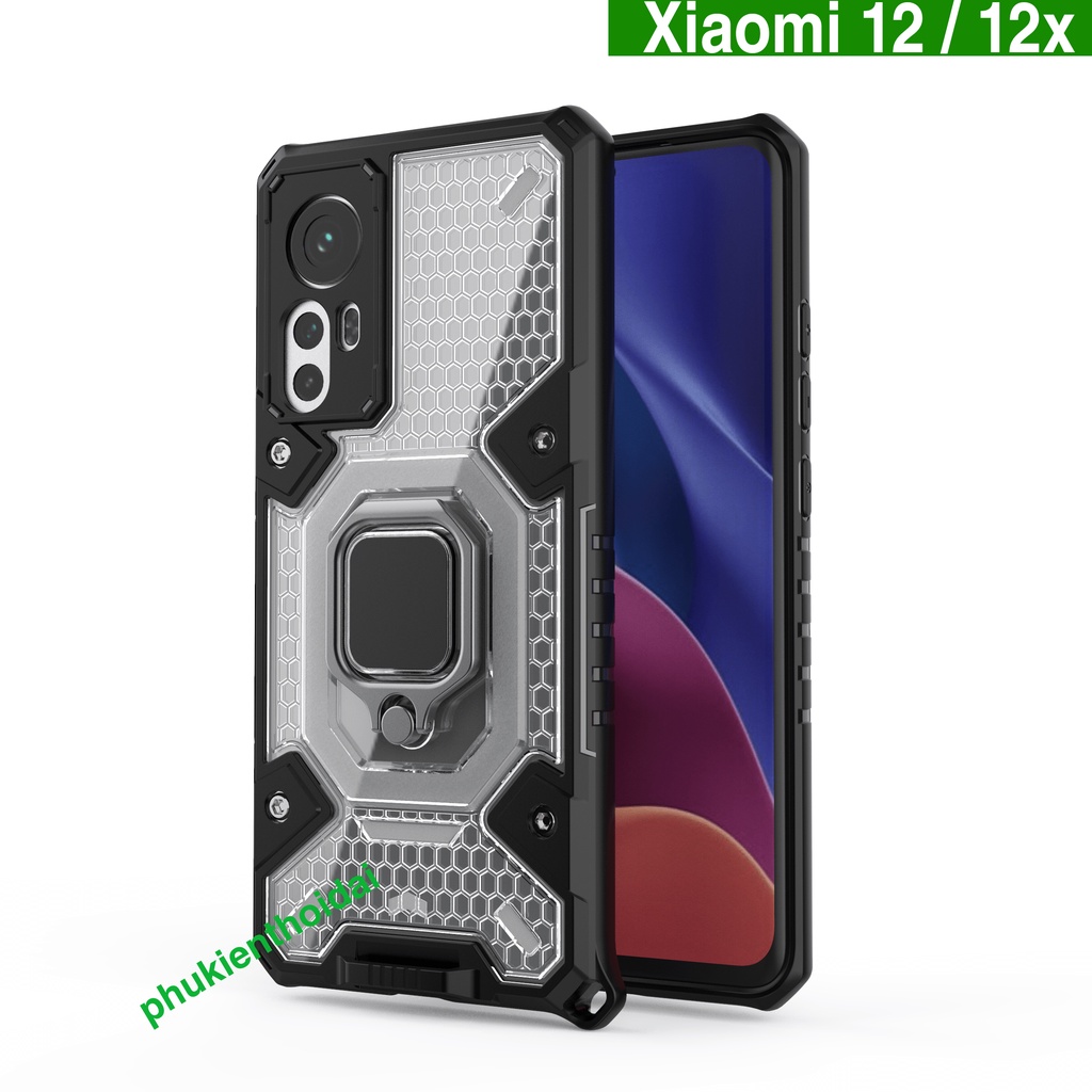 Ốp lưng Xiaomi Mi 10s / Xiaomi 12 / 12x tổ Ong Iring không gian mới chống sốc giá đỡ xem phim