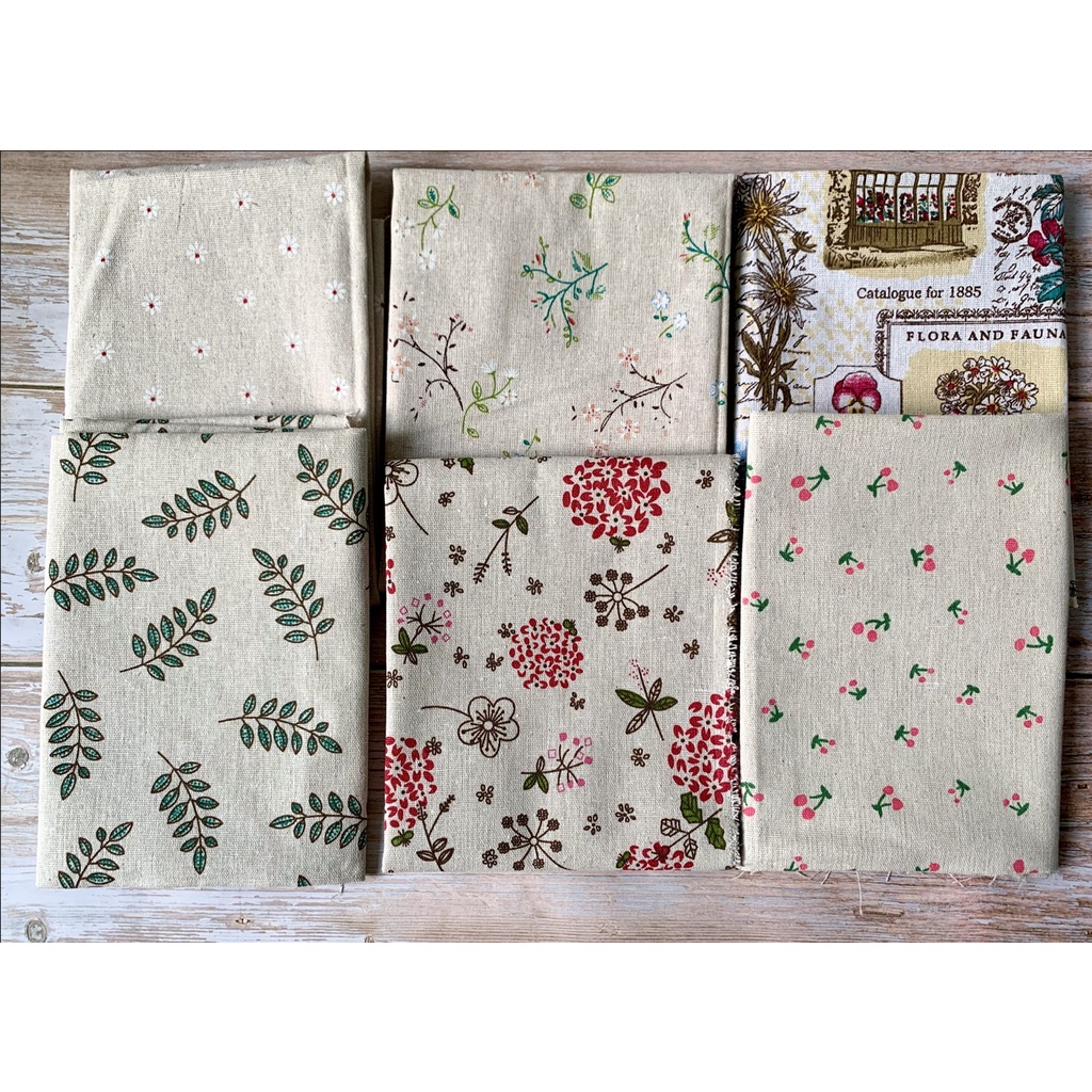[1kg ~5-6m vuông] Thanh lý vải bố, vải canvas làm đồ handmade, may túi, dây vải trang trí