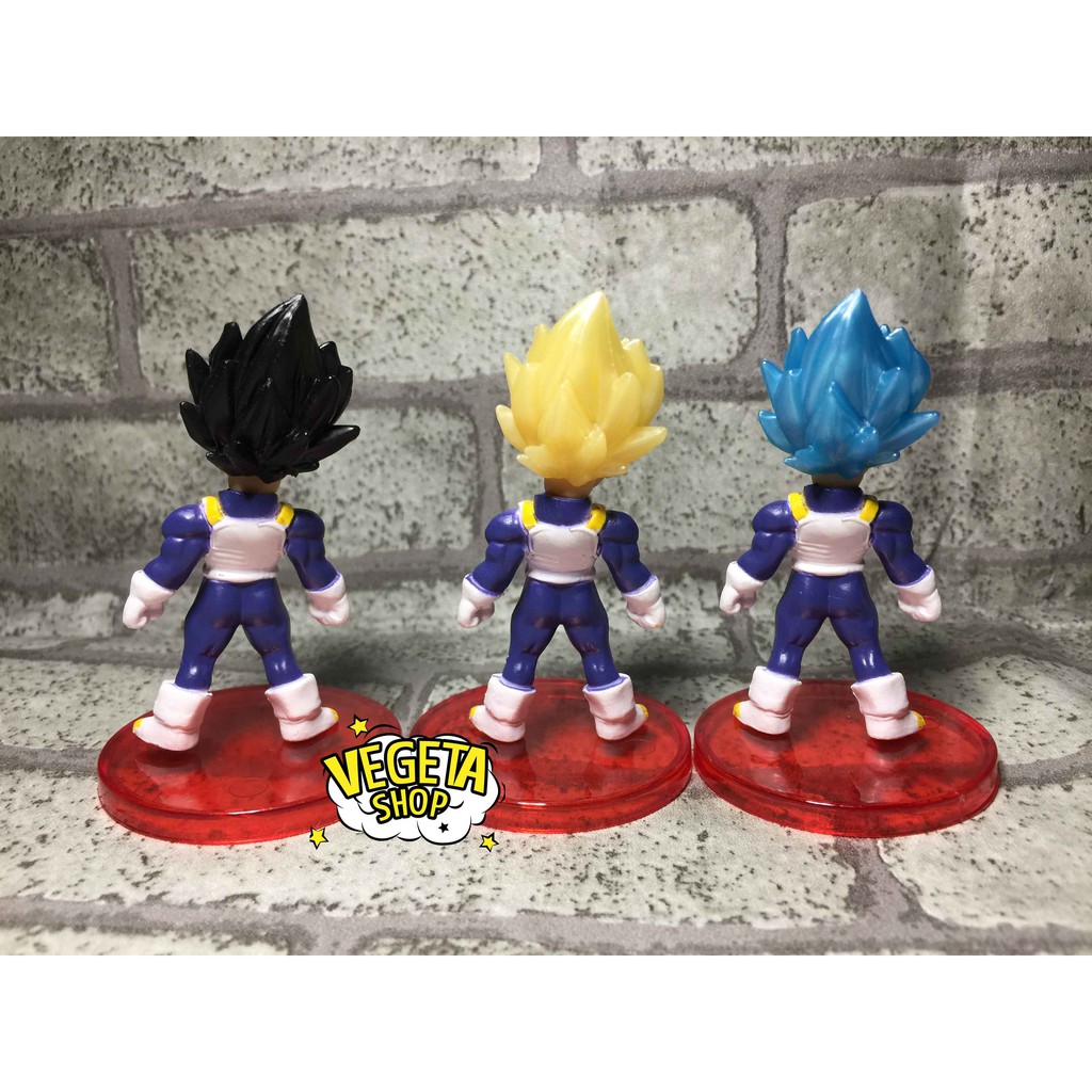 Mô hình Dragon Ball - Set 3 mô hình Vegeta SSJ Blue God - WCF - Cao 7cm