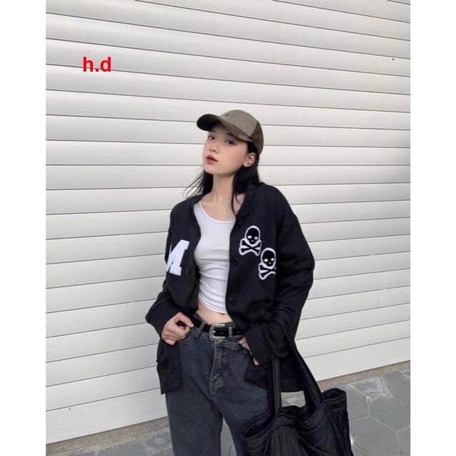 Áo nỉ cúc đầu lâu HD6