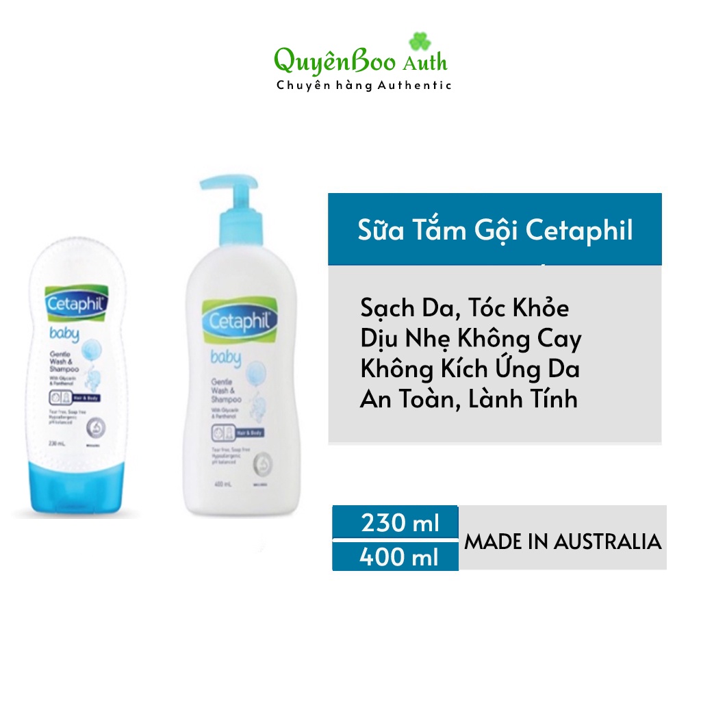 Sữa Tắm Gội Toàn Thân Cetaphil Baby Cho Bé - Sữa Tắm Giảm Rôm Sảy 400ml