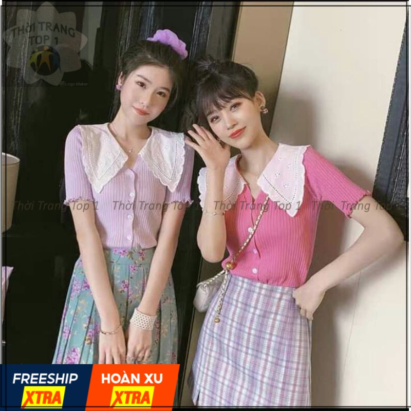 Áo Crotop Ôm Body,Áo Croptop Nữ Cổ Ren Thêu Cực Xinh,Vải Dày Dặn,Chất Mịn Không Xù | BigBuy360 - bigbuy360.vn