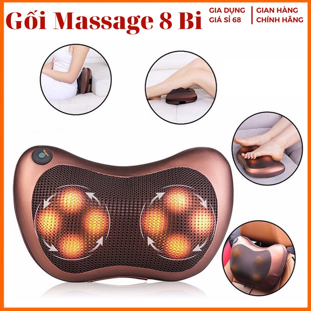 GốI Massage Cổ Vai Gáy , Máy Massage Hồng Ngoại 8 Bi