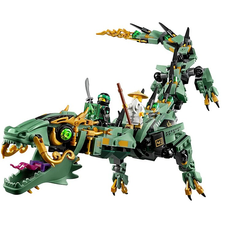 Lắp ráp ninjago rồng xanh khổng lồ của ninja kai, sư phụ wu, garmadon Bela 10718