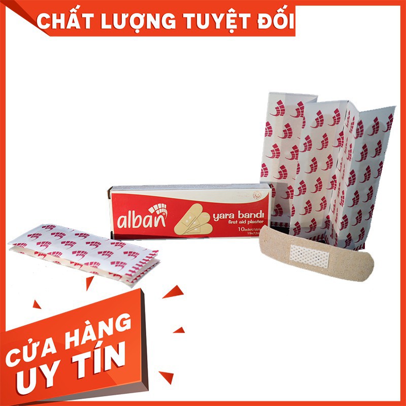 Băng Y tế cá nhân Alban 🔆 Hộp nhỏ tiện lợi 🔆 Băng vết thương, dán mụn vô trùng