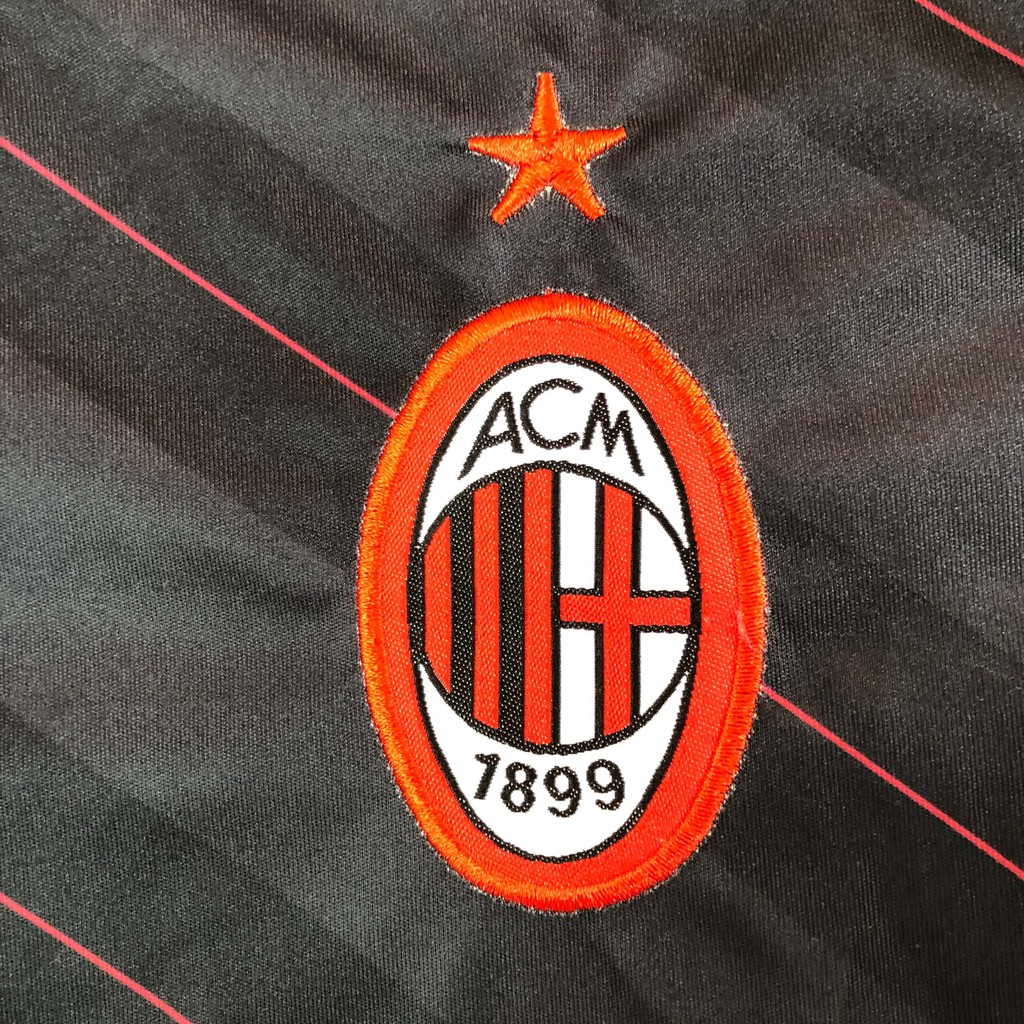 Áo Bóng Đá, Đá Banh Dài Tay Đẹp AC MILAN Giá Rẻ Mẫu Mới Sân Nhà 2021/2022 Cao Cấp Màu Sọc Đỏ Đen  BINGO SPORT ACML01TD