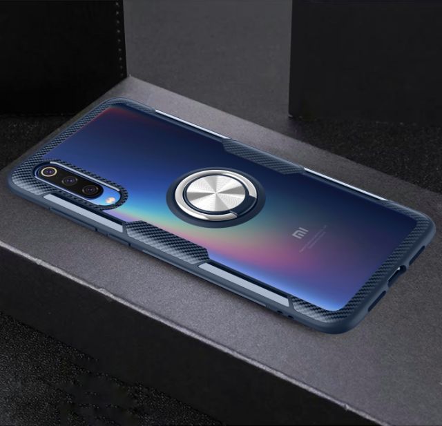 Ốp lưng Xiaomi Mi 9SE chống sốc giá đỡ mặt lưng trong viền màu NHẪN HÚT Ô TÔ cao cấp