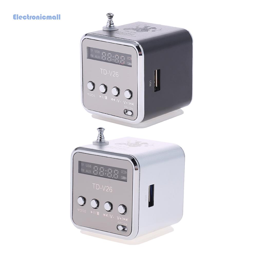 Radio FM kỹ thuật số mini Mall463* TD-V26 hỗ trợ thẻ nhớ TF