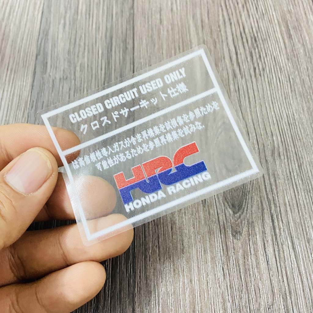 TEM UV DÁN TRANG TRÍ XE MẪU HRC SIÊU ĐẸP