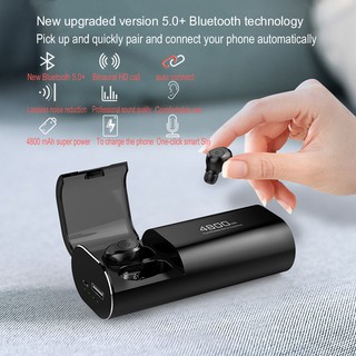 Tai Nghe Bluetooth True Wireless Amoi F9 - 4800, Kiêm Sạc Dự Phòng Đồng Hồ Hiện Thị % Pin, Bảo Hành 12 Tháng