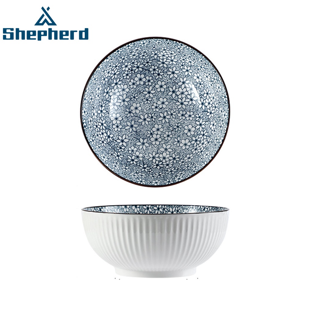 Tô đựng thức ăn Shepherd tráng men gốm sứ chịu nhiệt lò vi sóng phong cách Nhật Bản