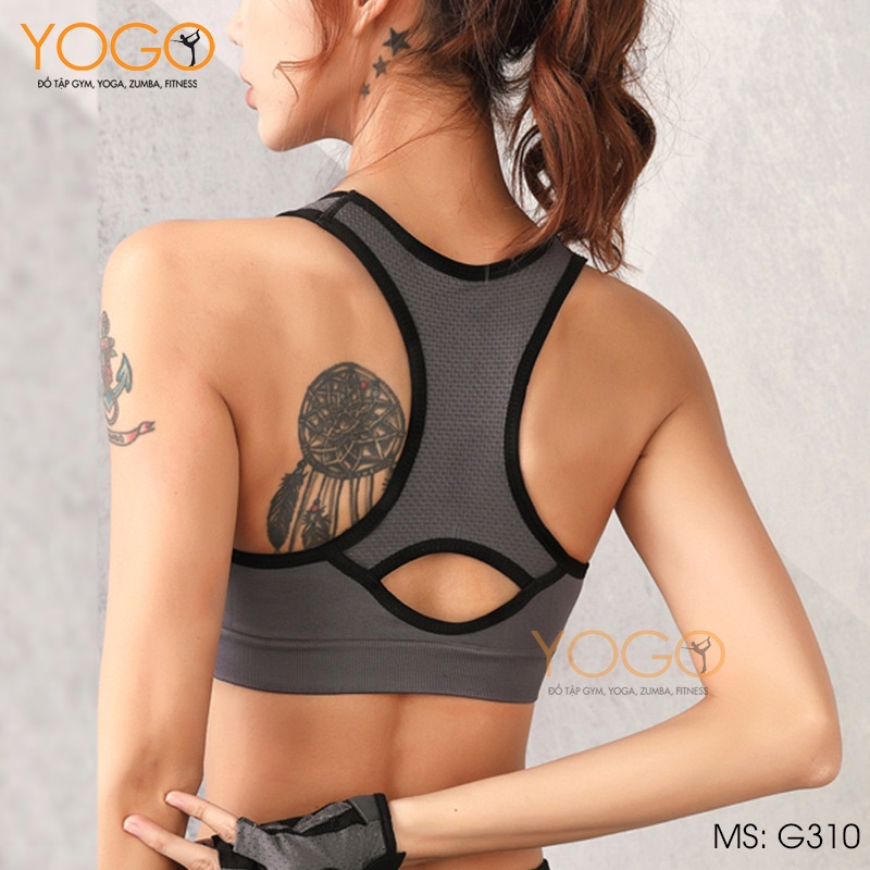 Áo bra tập gym yoga nữ áo bra thể thao có đệm mút nâng ngực tôn dáng co giãn 4 chiều ôm body YOGO G310