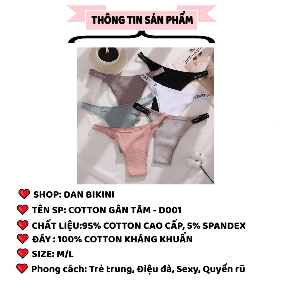 Quần Lót Nữ ❤️FREESHIP❤️ Quần Lót Cotton Gân Tăm Cao Cấp sexy quyến rũ mã D001 | BigBuy360 - bigbuy360.vn