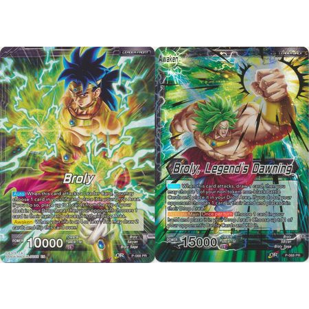 Thẻ bài Dragonball - TCG - Broly // Broly, Legend's Dawning / P-068'