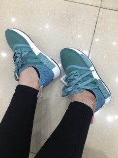 Giày thể thao Sneaker nmd xanh mint( tặng móc khoá giày )