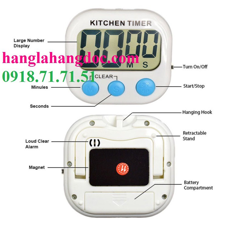 Đồng hồ đếm ngược thời gian báo động điện tử (countdown timer) version 2