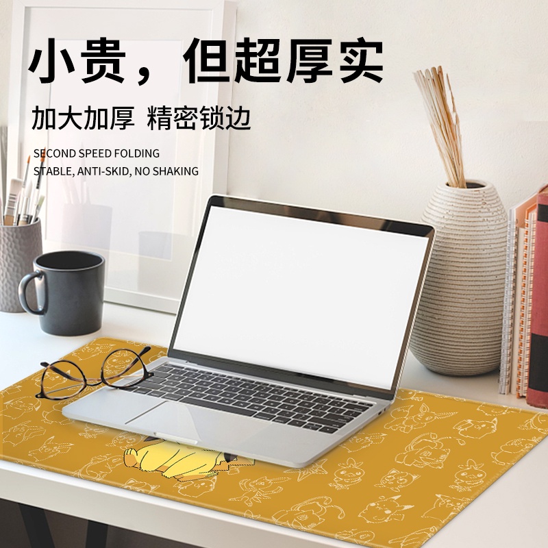 Tấm Lót Chuột Bàn Phím Máy Tính Mở Rộng In Hình Pokemon Pikachu Dễ Thương