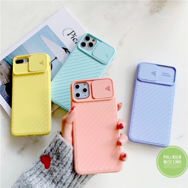 8 MÀU SÀNH ĐIỆU  Ốp cam selfie sành điệu giả 11 iphone 6 đến 11 pro max nắp trượt Bảo vệ camera