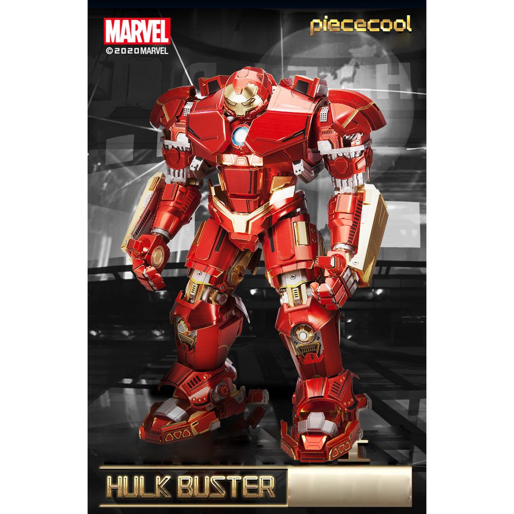 Mô hình lắp ghép kim loại 3d HULK BUSTER (piececool)-có sẵn+tặng khách hàng 1 mẫu 120k tự chọn